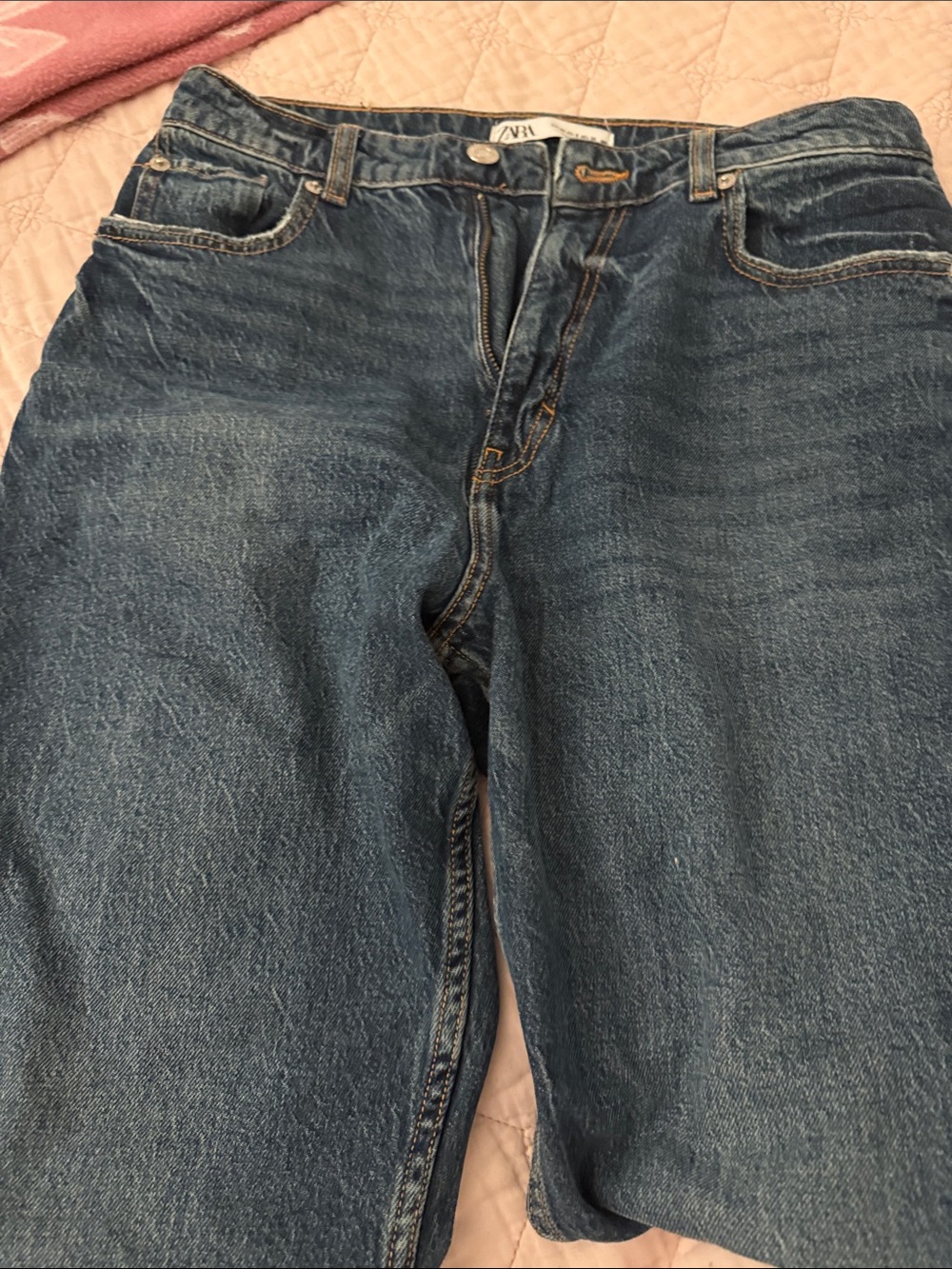 Zara Women Relaxed Fit Blue Denim Jeans